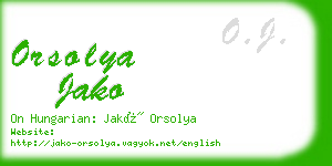 orsolya jako business card